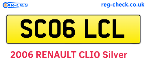SC06LCL are the vehicle registration plates.