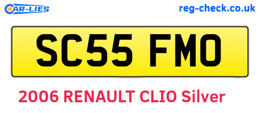 SC55FMO are the vehicle registration plates.