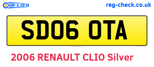 SD06OTA are the vehicle registration plates.