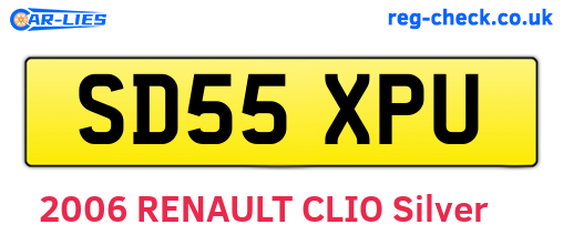 SD55XPU are the vehicle registration plates.