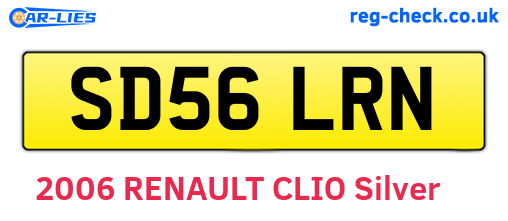 SD56LRN are the vehicle registration plates.