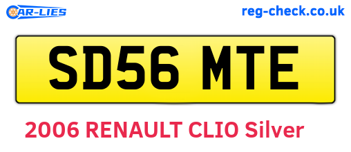 SD56MTE are the vehicle registration plates.