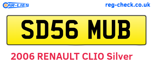 SD56MUB are the vehicle registration plates.