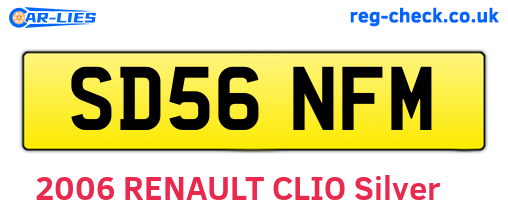 SD56NFM are the vehicle registration plates.
