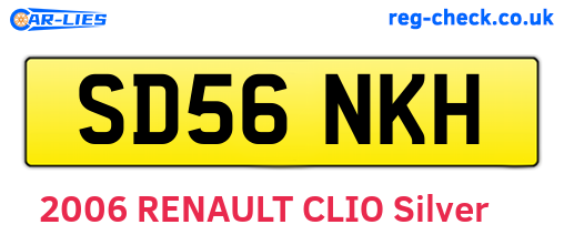 SD56NKH are the vehicle registration plates.