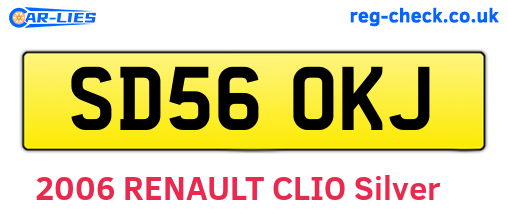 SD56OKJ are the vehicle registration plates.