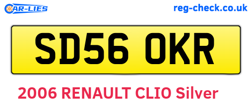 SD56OKR are the vehicle registration plates.