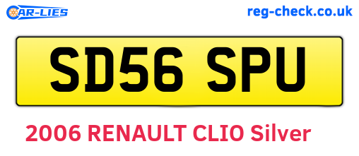 SD56SPU are the vehicle registration plates.