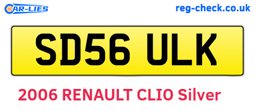 SD56ULK are the vehicle registration plates.