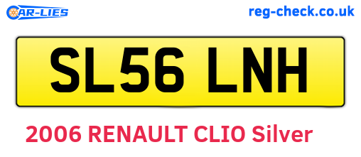 SL56LNH are the vehicle registration plates.