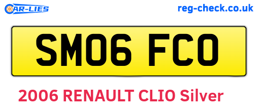 SM06FCO are the vehicle registration plates.