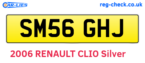 SM56GHJ are the vehicle registration plates.