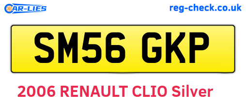 SM56GKP are the vehicle registration plates.