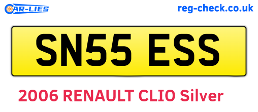 SN55ESS are the vehicle registration plates.