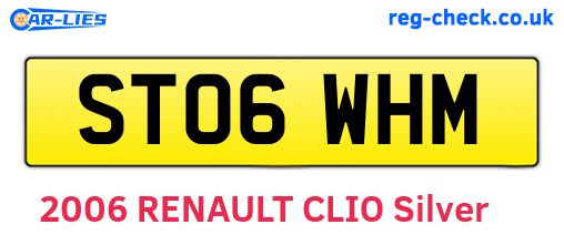 ST06WHM are the vehicle registration plates.