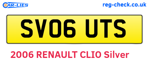 SV06UTS are the vehicle registration plates.