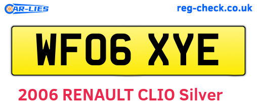 WF06XYE are the vehicle registration plates.