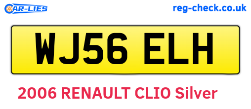 WJ56ELH are the vehicle registration plates.