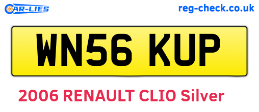 WN56KUP are the vehicle registration plates.
