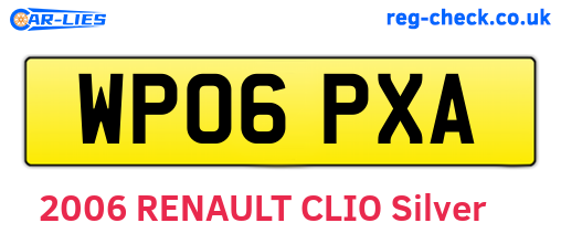 WP06PXA are the vehicle registration plates.