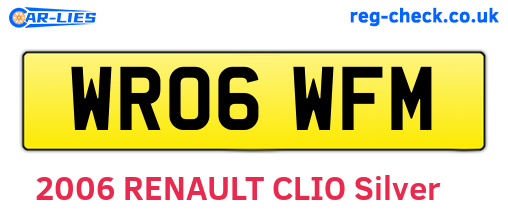 WR06WFM are the vehicle registration plates.