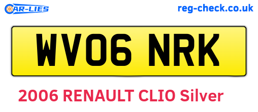 WV06NRK are the vehicle registration plates.