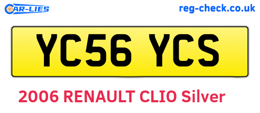 YC56YCS are the vehicle registration plates.