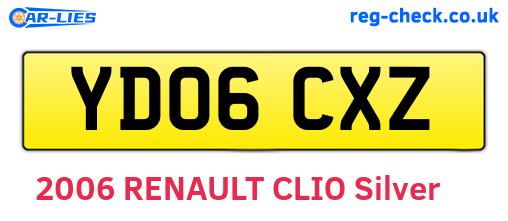 YD06CXZ are the vehicle registration plates.