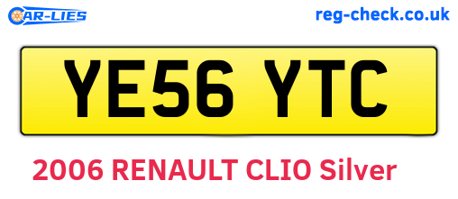 YE56YTC are the vehicle registration plates.