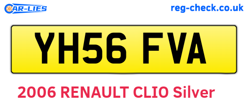 YH56FVA are the vehicle registration plates.