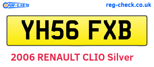 YH56FXB are the vehicle registration plates.