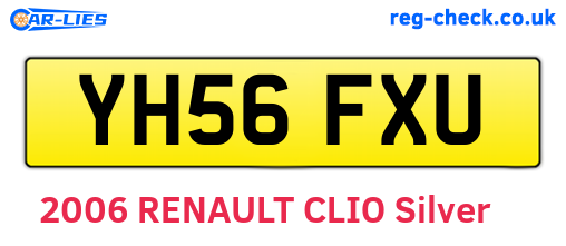 YH56FXU are the vehicle registration plates.