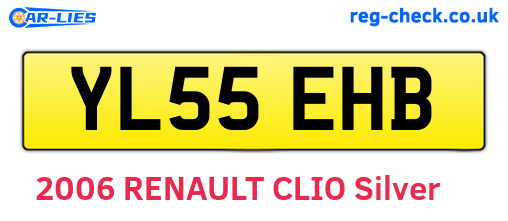 YL55EHB are the vehicle registration plates.