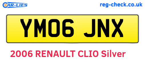 YM06JNX are the vehicle registration plates.