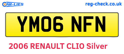 YM06NFN are the vehicle registration plates.