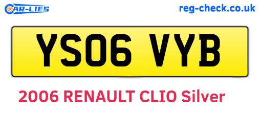 YS06VYB are the vehicle registration plates.
