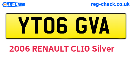 YT06GVA are the vehicle registration plates.