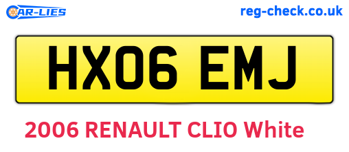 HX06EMJ are the vehicle registration plates.