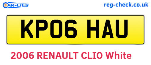 KP06HAU are the vehicle registration plates.