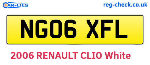 NG06XFL are the vehicle registration plates.