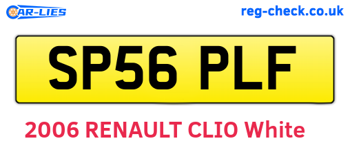SP56PLF are the vehicle registration plates.