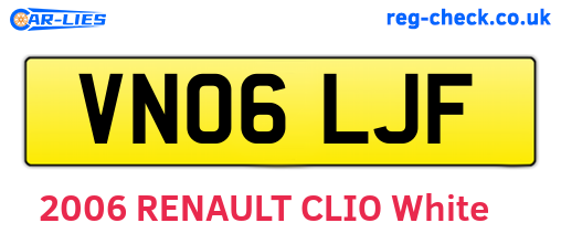 VN06LJF are the vehicle registration plates.