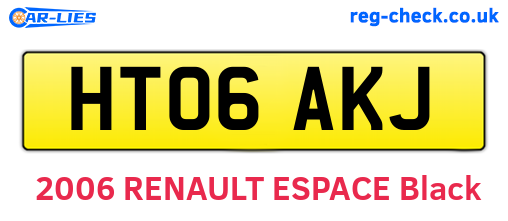 HT06AKJ are the vehicle registration plates.