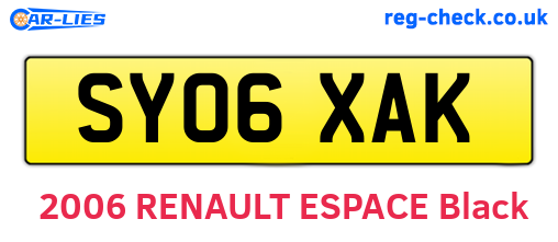 SY06XAK are the vehicle registration plates.