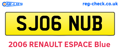 SJ06NUB are the vehicle registration plates.