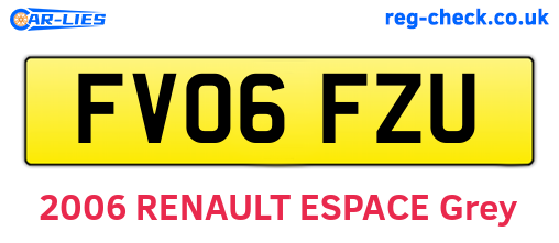 FV06FZU are the vehicle registration plates.