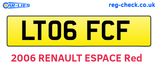LT06FCF are the vehicle registration plates.