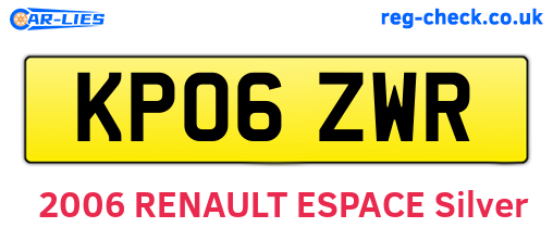 KP06ZWR are the vehicle registration plates.
