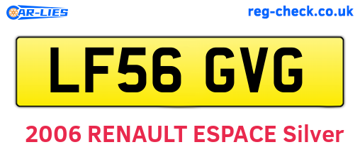 LF56GVG are the vehicle registration plates.