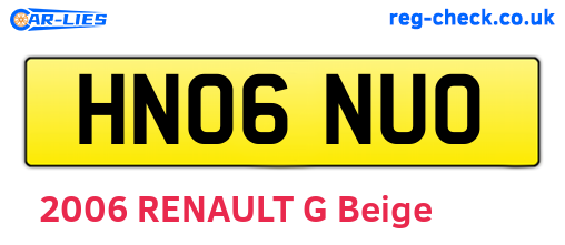 HN06NUO are the vehicle registration plates.